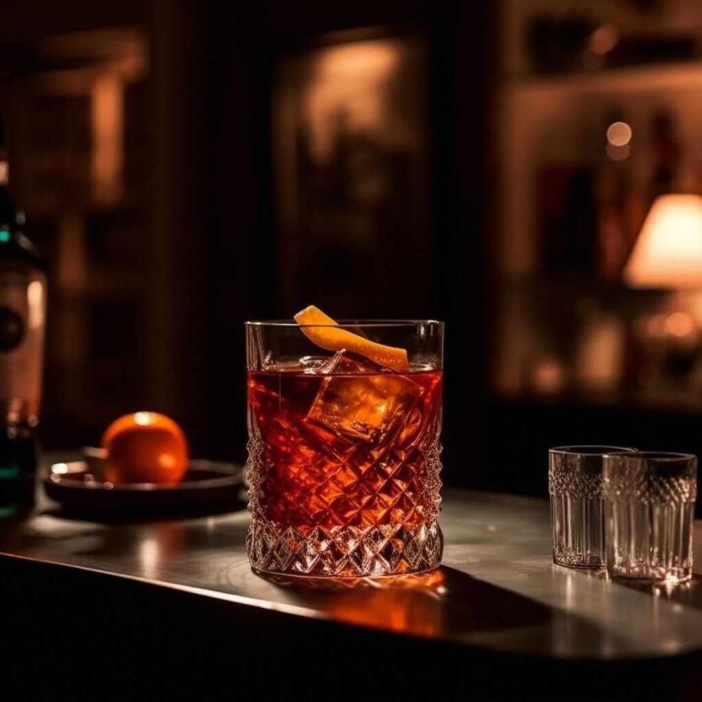 Hacer un negroni requiere precisión.